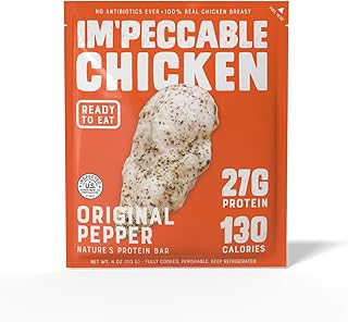 Im'peccable Chicken Breast, Fully Cooked. - 4.0 oz Pack (16 Pack, Original Pepper)