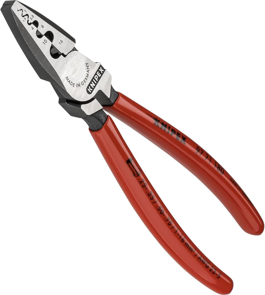 KNIPEX Plastik Kaplamalı Yüksükler Için Sıkma Pensesi 180 mm 97 71