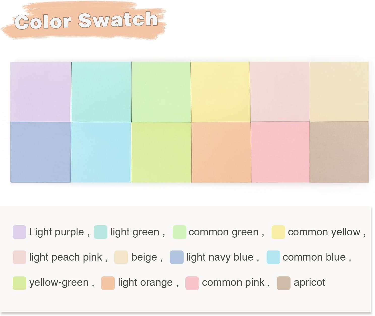 Sticky Notes 3x3 Inch, 12 Pack, 12 Pastel Multi Colors Note Pads, 50 Sheets/Pad, Perfect for Office, School, and Home Organization 12 Pastel Colors image 2 of 7 B0DZXFLPBJ