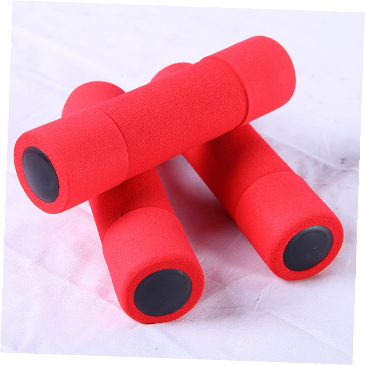 NOLITOY 2pcs Red Foam Coated Dumbbells for Women 0.5kg Each Fitness Weights Exercise Equipment Strength Training Accessories for Home Gym
