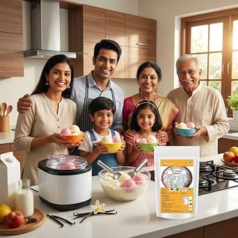 Neotea Ice Cream Stabilizer Powder | Helps Create Smooth, Creamy & Stable Homemade Ice Cream | Improves Texture, Reduces Ice Crystals | Suitable for Gelato, Frozen Desserts & Soft Serve 500 gm (17.63 OZ)