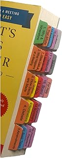 Book Tabs for Robert's Rules of Order Newly Revised in Brief, 3rd Edition, Laminated, Color-Coded, Durable, Repositionable Tabs (Book not Included)