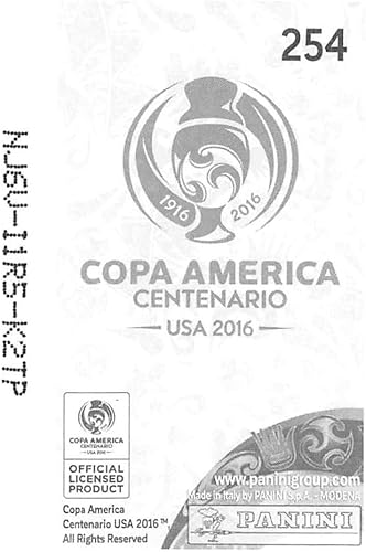Miniatura 2 de 2016 Panini Copa America Centenario Soccer Sticker #254 Jamaica Foil Logo 2 Inch wide X 3 inch tall album sticker