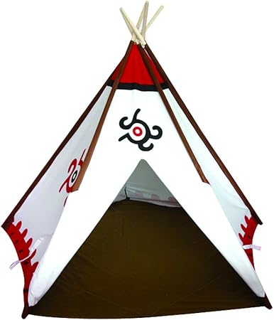 Amazon Co Jp 木kara 窓アリ ティーピーテント子供用可愛いテント キッズ室内用 おもちゃ ままごと 秘密基地 知育玩具 木製 おもちゃ