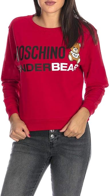 Amazon.com: MOSCHINO A170990260195 - Sudadera roja para mujer | Otoño  Invierno 19 : Ropa, Zapatos y Joyería