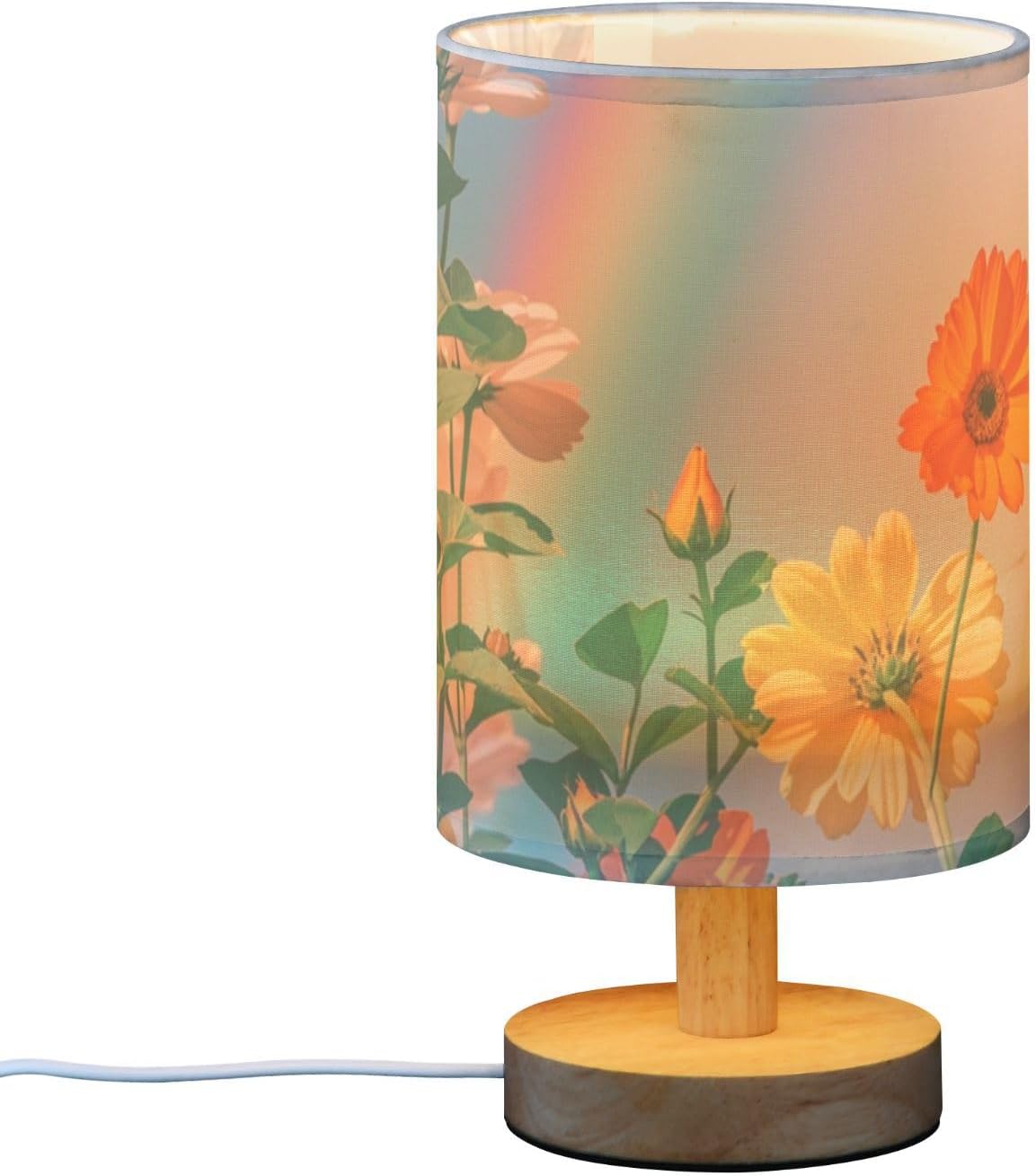 Summer White Pink Daisies Rainbow Mini Lamps Desk Lights for Indoor Lamps for Girls Aesthetic lamparas para cuartos de