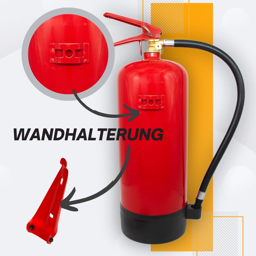 6kg Pulverlöscher, Feuerlöscher, Autolöscher, ABC Pulver, Pulver Feuerlöscher inkl. Halterung und Prüf-und Instandhaltungsschild | Pulverlöscher, Autolöscher, Sicherheitsausrüstung, Brandklassen, langlebig, einsatzbereit, Haushalt, Werkstatt, Garage