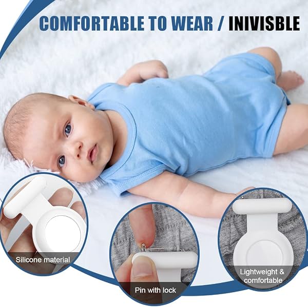 Traqueur GPS Caché AirTag pour Enfants, Personnes âgées, Animaux de Compagnie, Vêtements - Plus sûr que la Montre (Gris) - 2