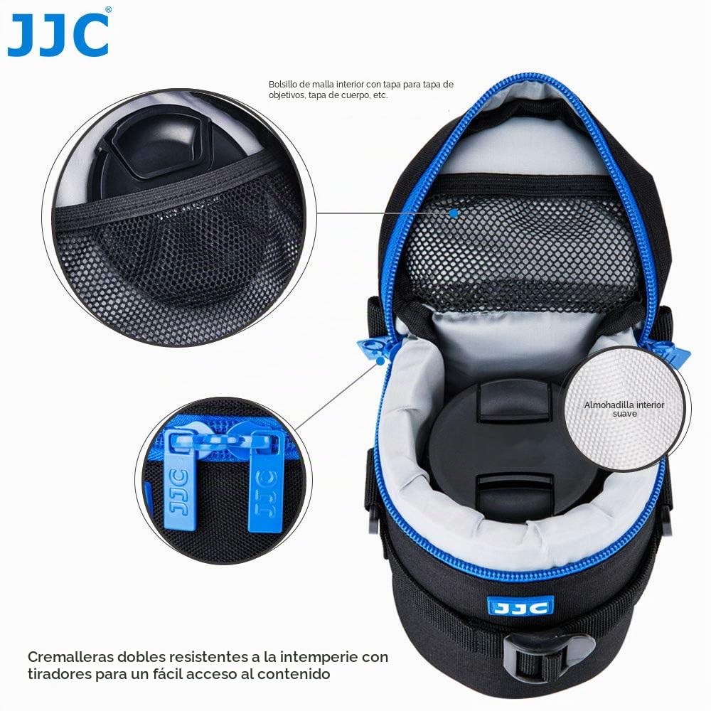 JJC Resistente al Agua Deluxe Funda para Objetivo con Correa