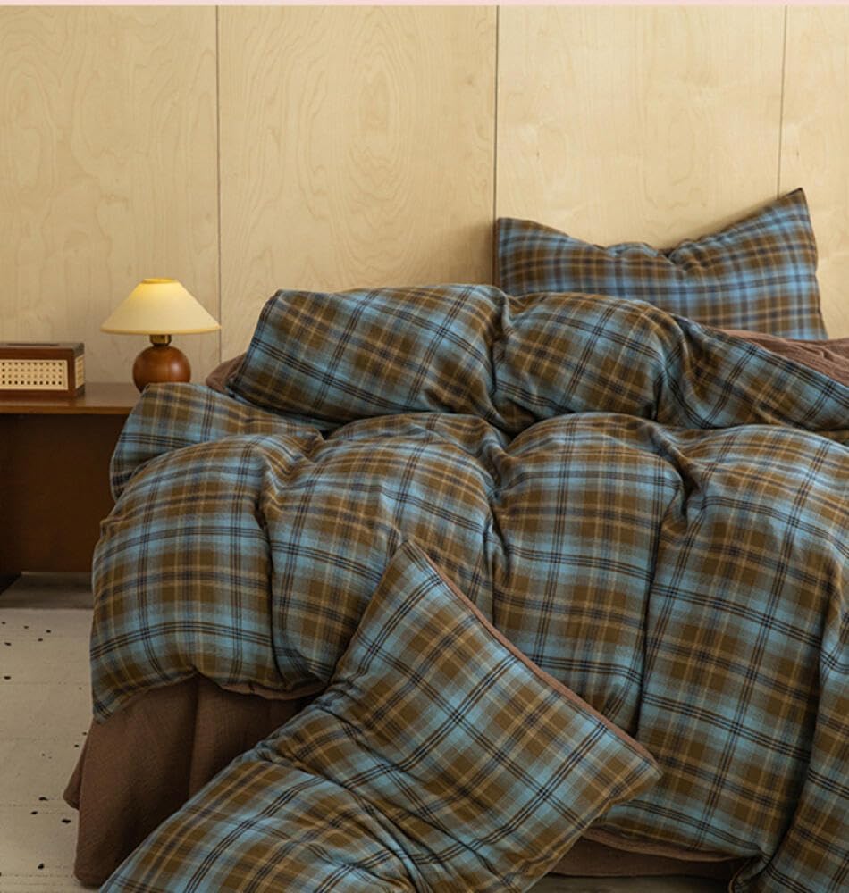 Blue Brown Chequered