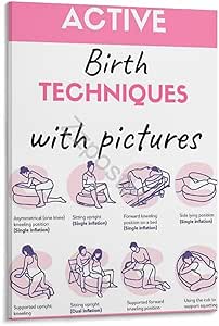 Amazon.com: Active Birth Techniques Infographic Poster Childbirth ...