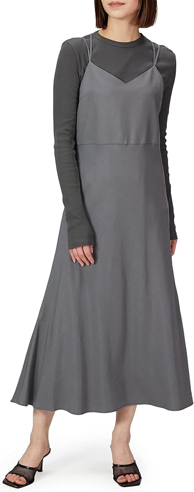 Amazon.co.jp: [ミラオーウェン] テレコロングT/シャツレイヤード  