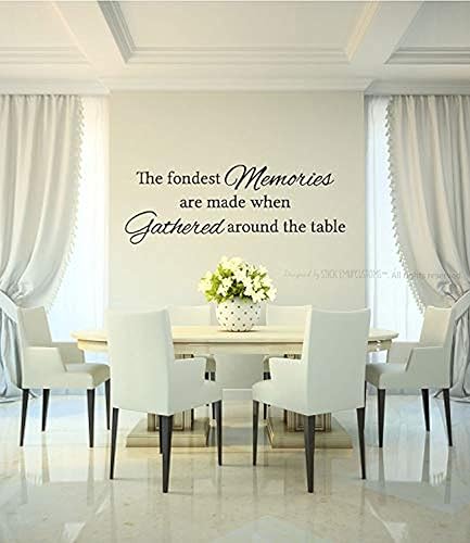 Vinilo de pared Decoración para el hogar – Adhesivo de arte Los recuerdos más famosos se hacen cuando se reúnen alrededor de la mesa, comedor,