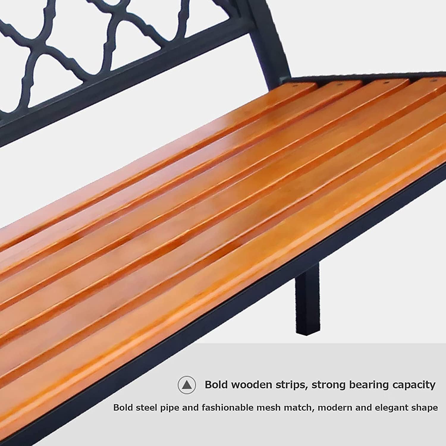 Outdoor Terrace Garden Benches Park Benches Weatherproof Cast Aluminum Courtyard Bench Comfortable 2-Seater Bench with Backrest (Color : A) (A+)