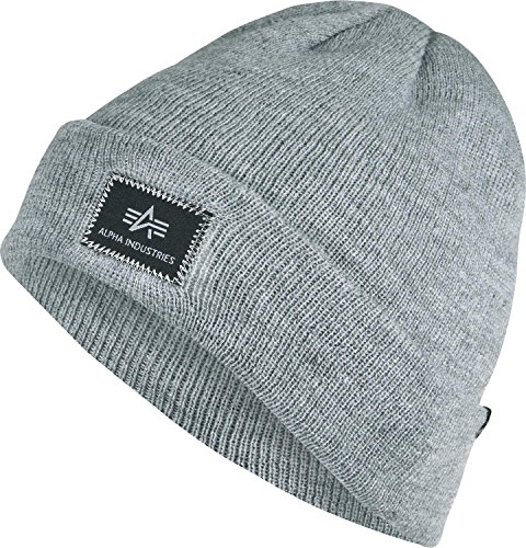 Alpha Industries X-Fit Beanie Dicke Wintermütze Grey Heather