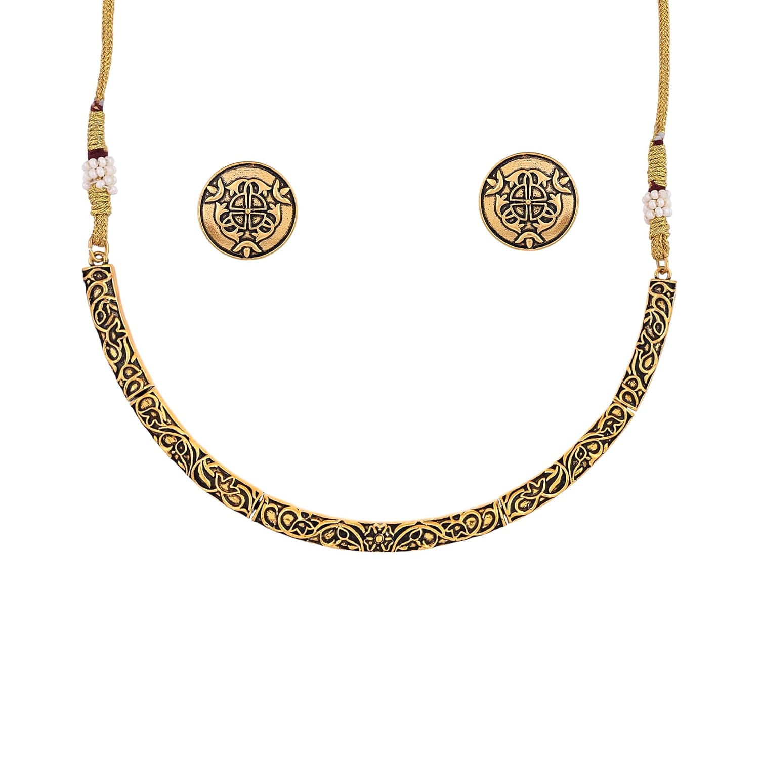VOYLLA Enamelled Elegance Choker Jewellery Set, Ethnic Women Short Necklace Sets, Gift, Women's Gift, Valentine Gift - Review, Price and Buying Guide