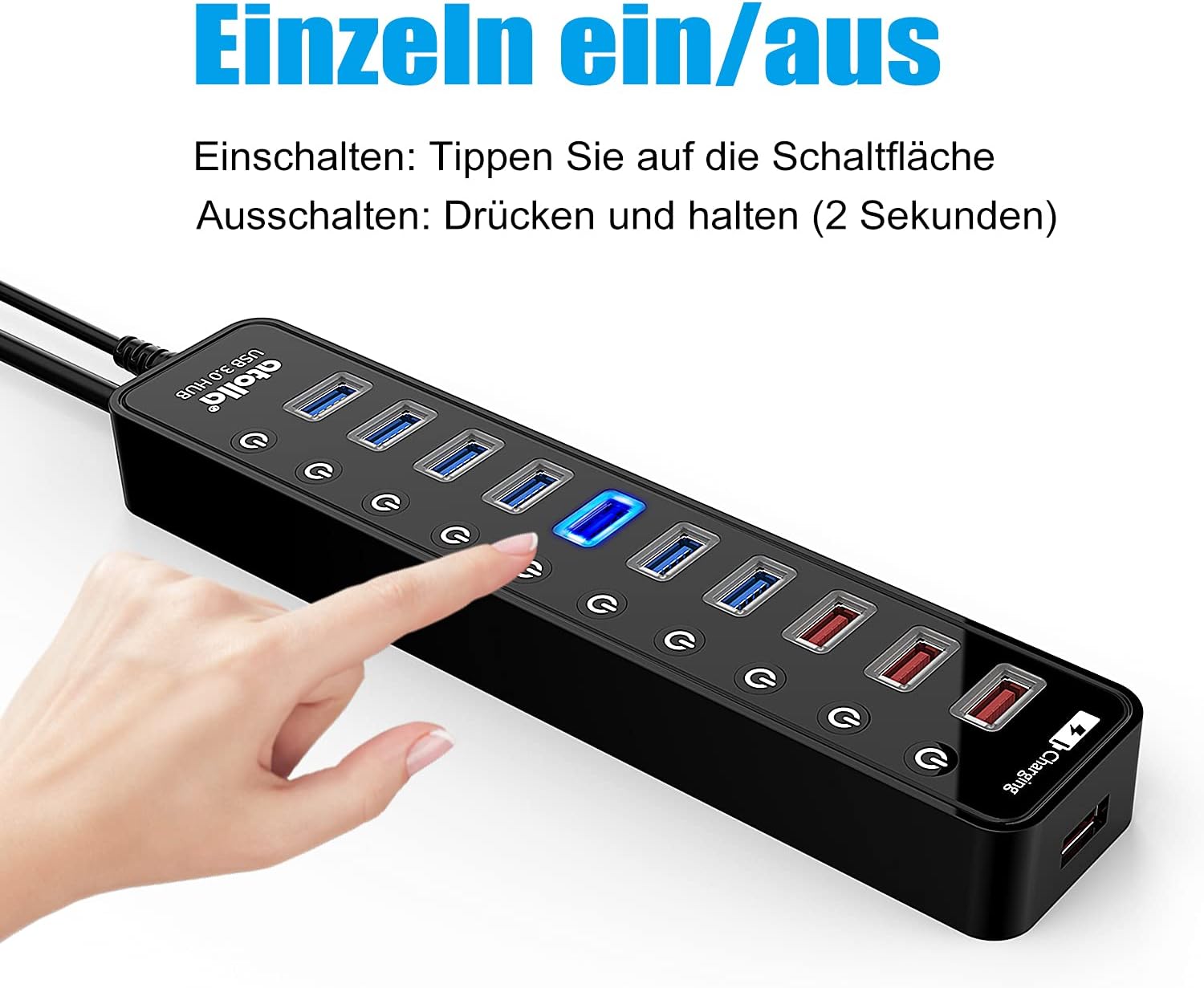 USB hub oldalnézet