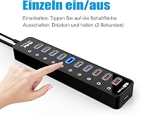 Atolla USB 3.0 Hub 11 portos aktív elosztó 48W tápegységgel 5