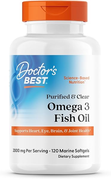 Doctor's Best Purified Clear Omega 3 Fish Oil 1000mg