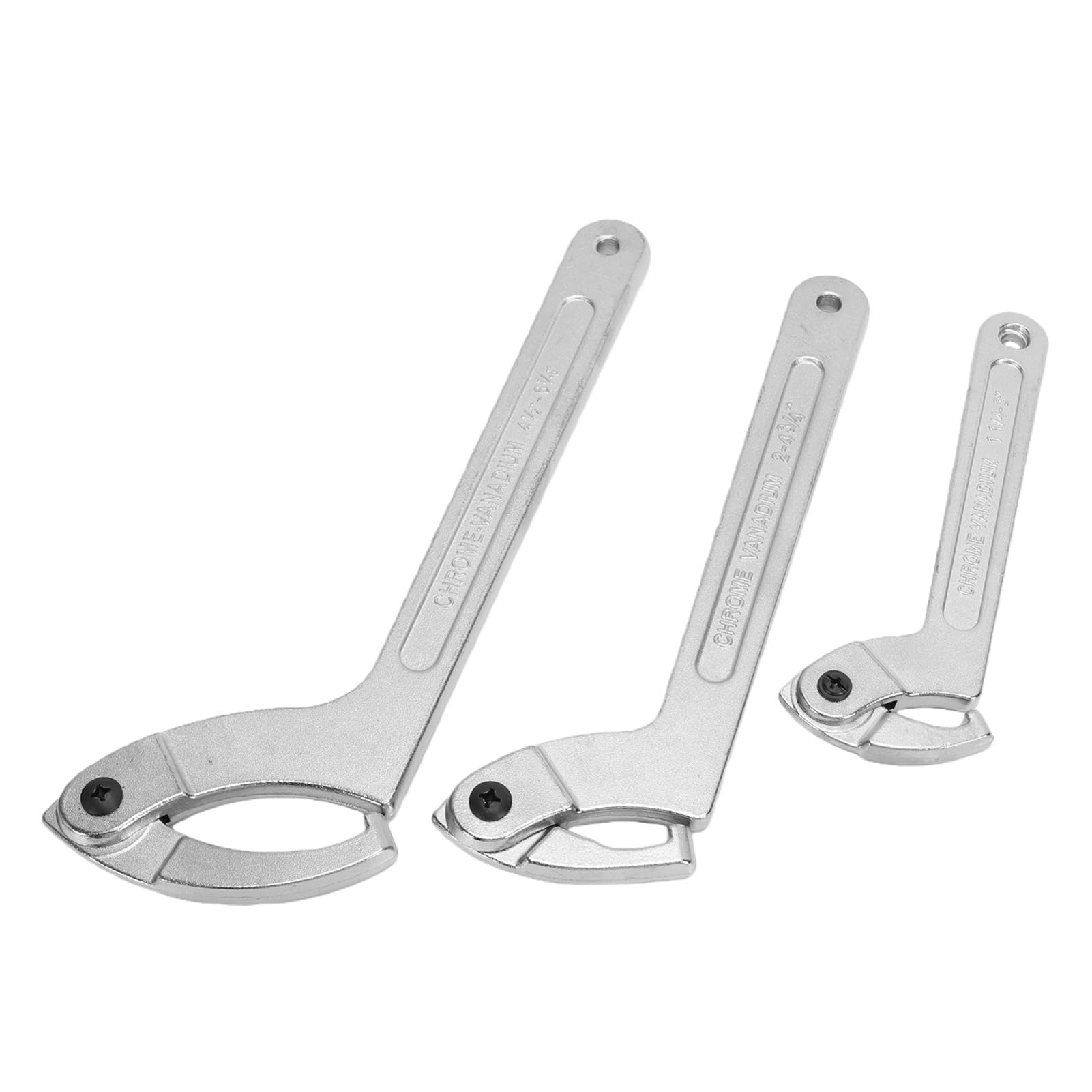 Juego de Herramientas de Llave Inglesa de Pasador Ajustable de 3 Piezas, Herramientas de Llave de Tuerca de, Llaves Espiral Gancho Pasador en Forma de C,