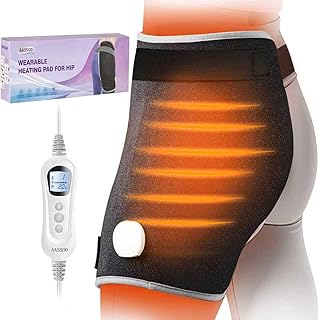 Graphene Hip Heating Pad for Sciatica, 18.5”×16” Electric Heating Wrap for Lower Back, Hips & Thighs, Extra Large Heated Pad with Adjustable Heat & Auto Shut-Off