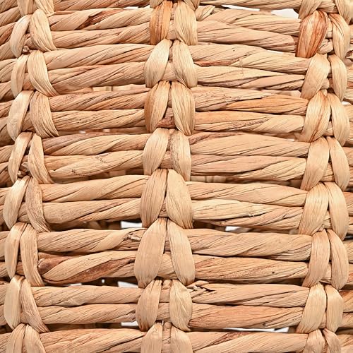 happimess BSK1003A Laurel Bohemian Hand-Woven Abaca Wicker Storage Basket with Handles, Seagrass Container for Decoration in Bedroom, Living Room, Laundry Room, Entryway, Natural by happimess - Image 5