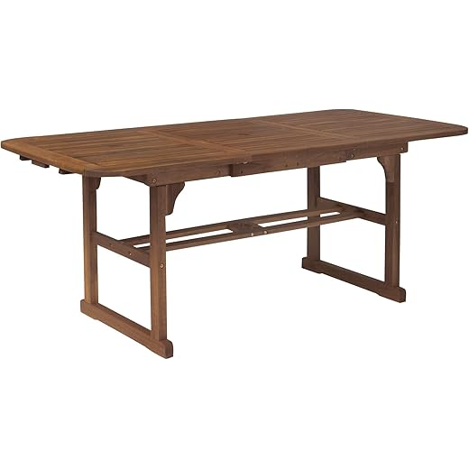 Maui Modern Acacia Wood Patio Dining Table 78 Inch