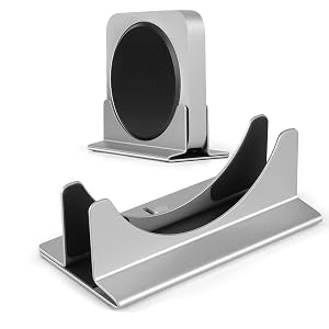 Adjustable Mac mini Stand Aluminium Vertical Laptop Holder Desk Mount - Universal Fit for Mac mini 2005-2023 Compatible