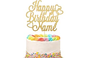 Personalized Ryan Cake Topper | Custom Happy Birthday Cake Decoration | Glitter Card