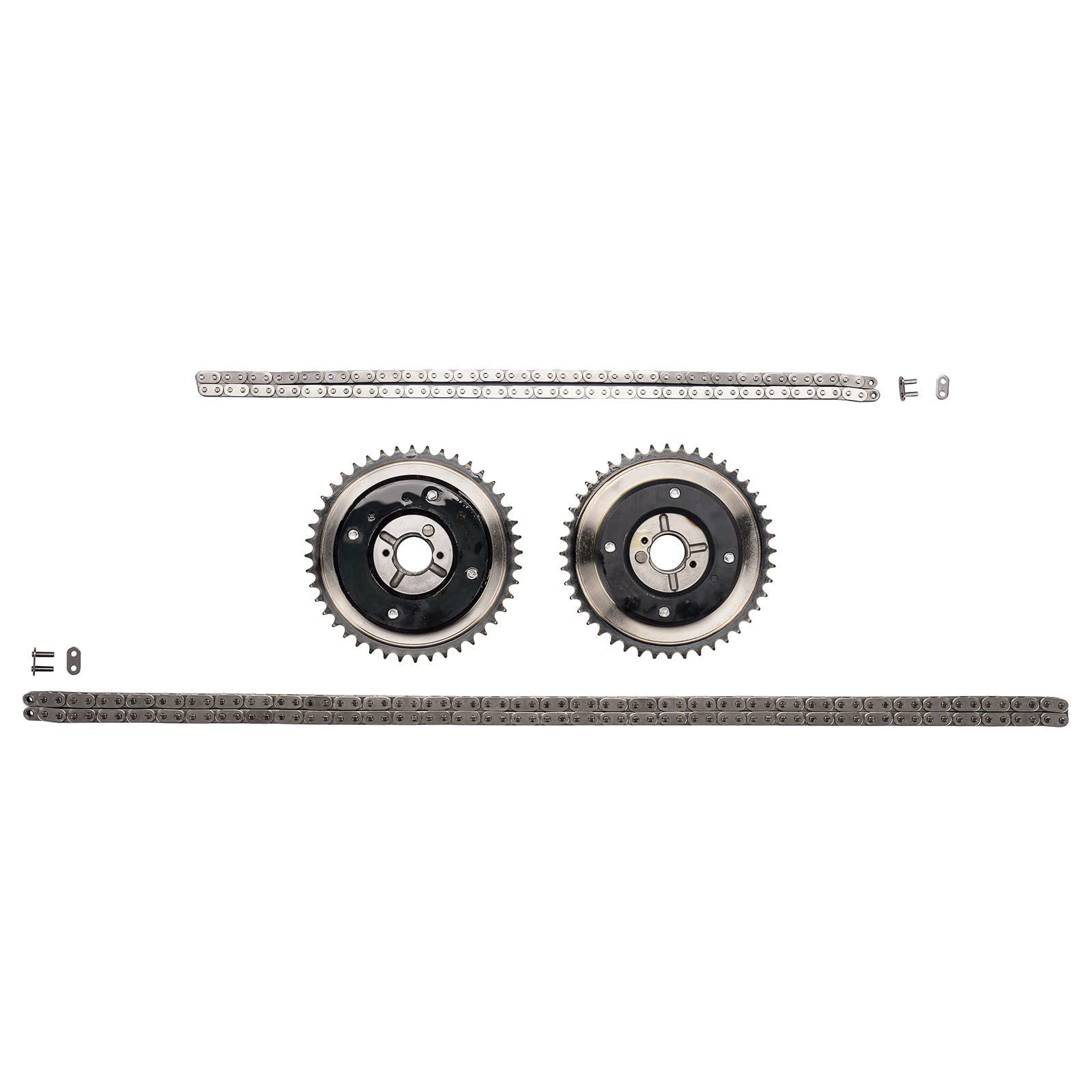 Bisenya Set di catene di distribuzione con fasatura dell'albero a camme Ricambio per Classe C W203 Coupé CL203 T-model S203 Classe E W211 SLK R171 Sprinter 2710501047 2710500847 2710500647 2710500947
