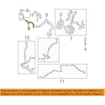 Amazon Com Nissan 49717 Zb000 Power Steering Reservoir Line Hose Automotive