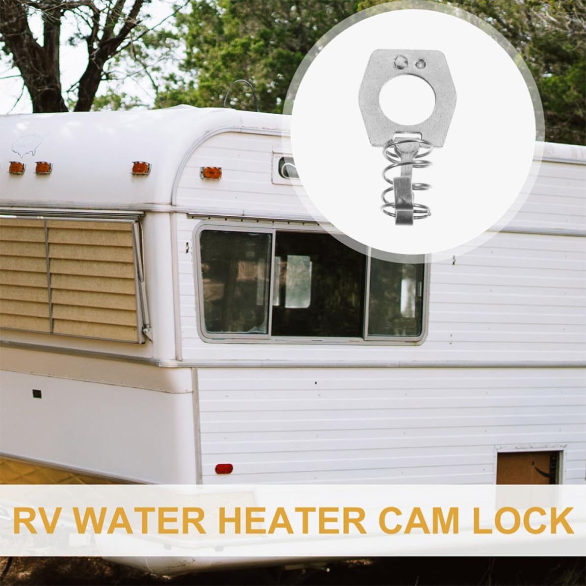 Rv Water Heater Lock Cam Latch Stainless Steel with Convenient Installation Secure Hot Water Heater Cover Lock Compartment Door