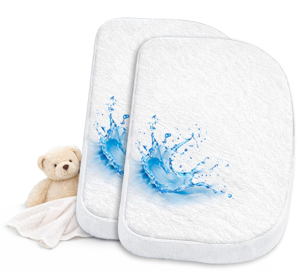 Lovely Hippo Matratzenschoner 50x89-100% Wasserdicht – kompatibel mit Babybay Maxi, Boxspring, Comfort und Comfort Plus – Wasserdichter Matratzenschoner Beistellbett (2, 50 x 89 cm)