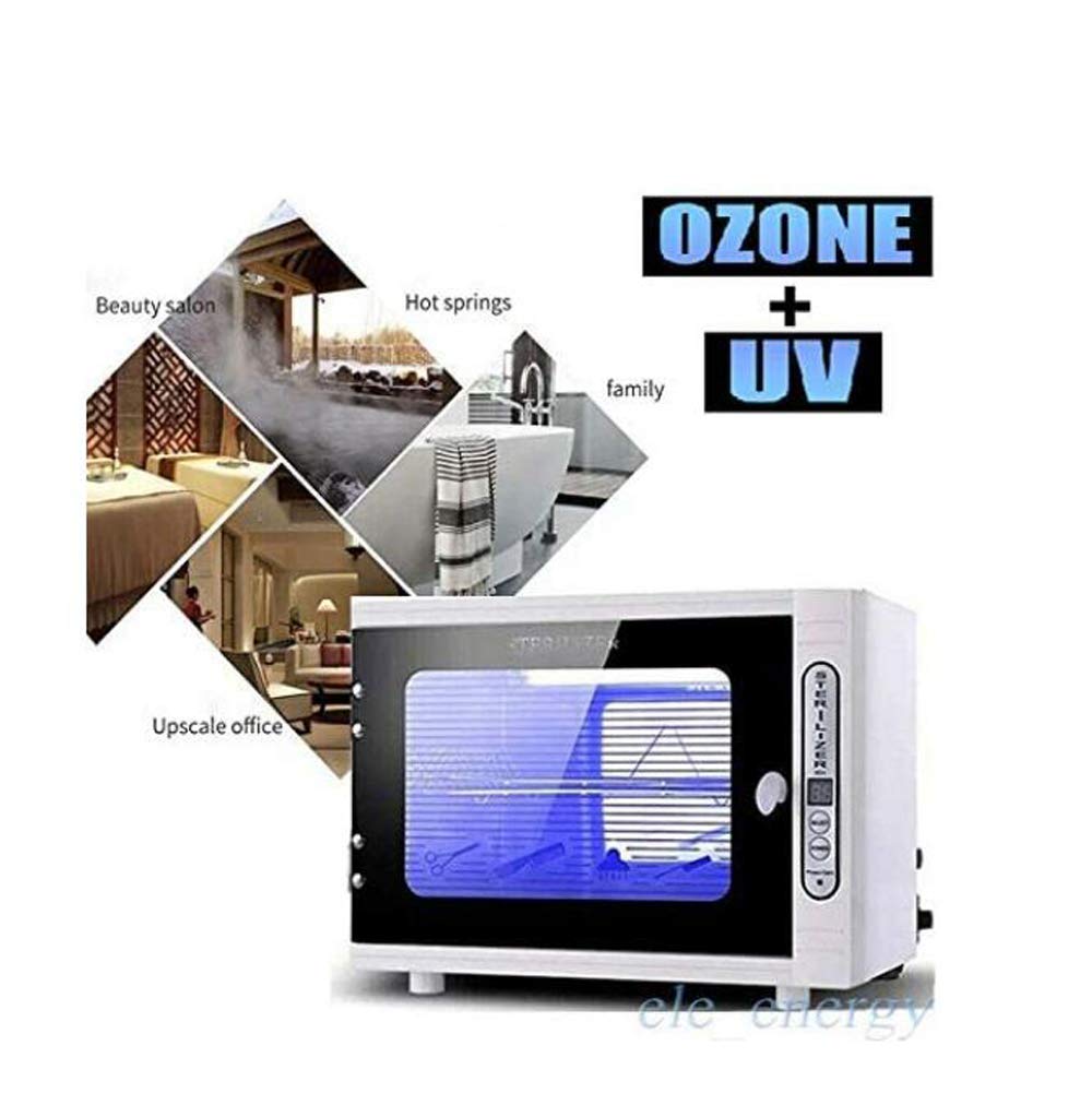 Mini esterilizador 10L Esterilizador UV Caja esterilizadora Desinfección con ozono, máquina de esterilización ultravioleta para toallas dentales profesionales y herramientas de manicura,Blanco
