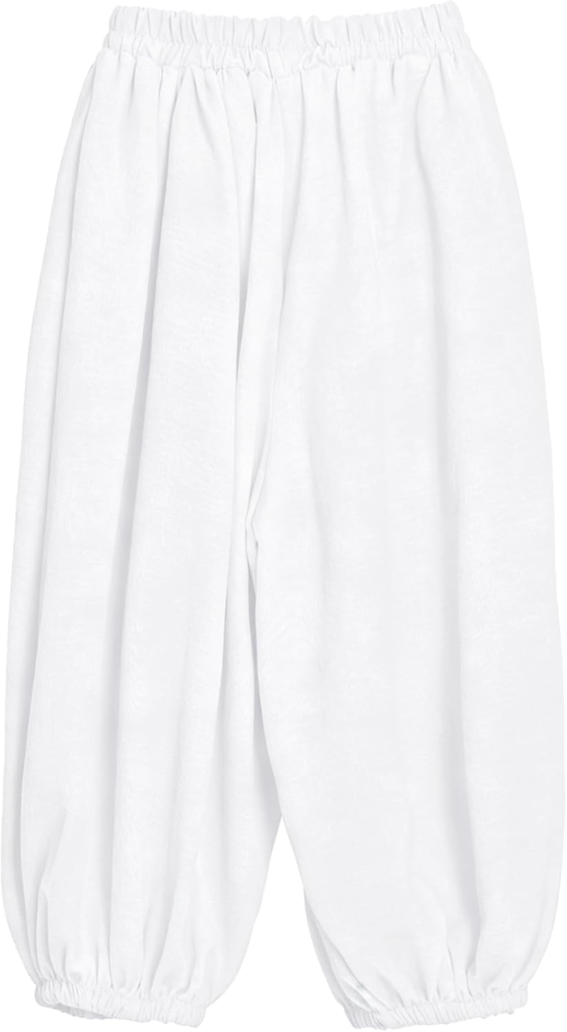 Girls Harem Pants Baggy Hip Hop Pants Harem Trousers | Loose Fit Pants,Active Sweatpants,Elastic Waist Trousers,Long Bloomers,Lightweight,Elastic Waist,Casual,Soft,Breathable