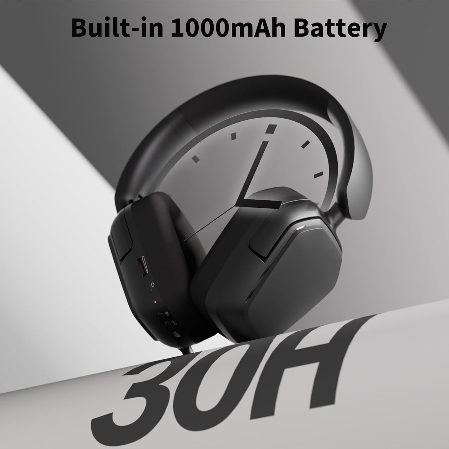 RK ROYAL KLUDGE G10 Gaming Headset with Microphone, Wireless/Bluetooth 5.3/Wired Gaming Headpones for PS5/4, Switch, PC, 40mm Dynamic Drivers, 7.1 Surround Sound, Black