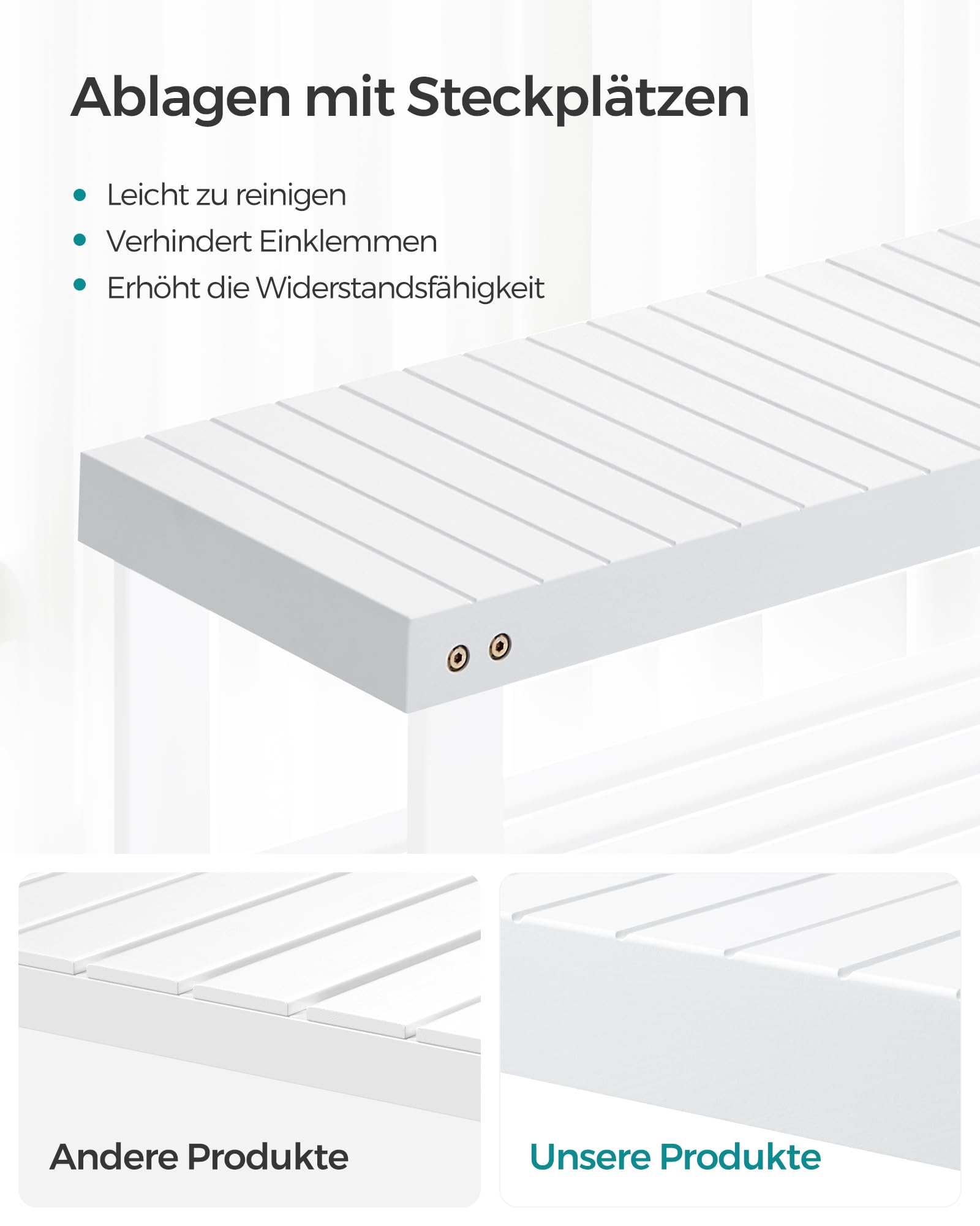 Schuhbank mit 3 Ebenen für enge Flure