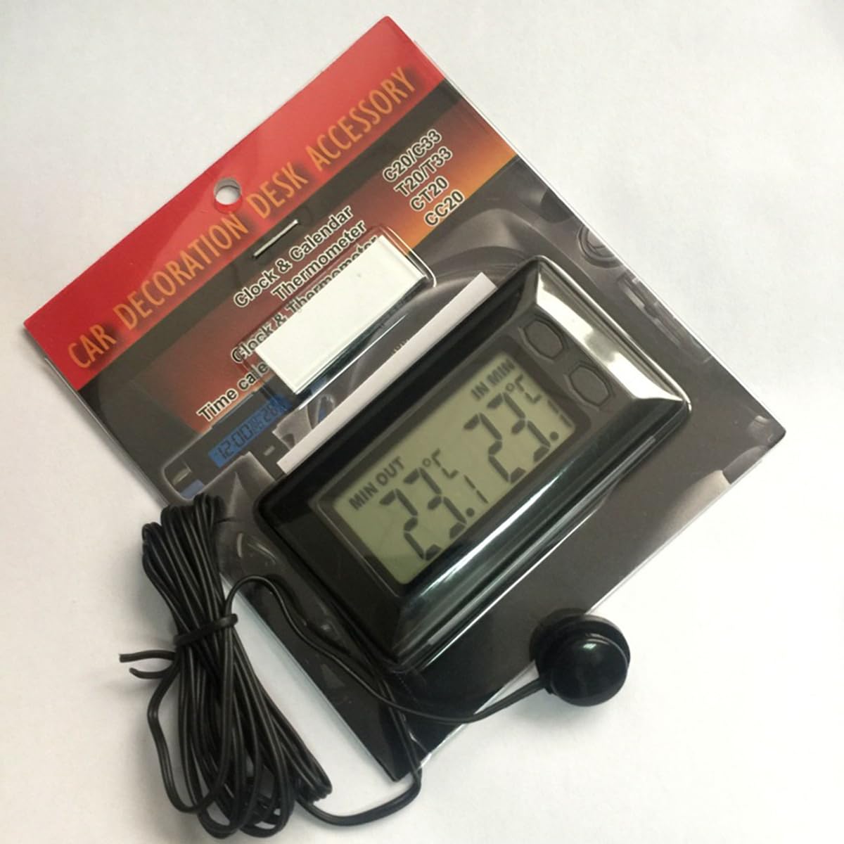 Mini Termometro Digitale Per Auto Con Display LCD Per Uso Interno Ed Esterno Dotato Di Cavo Da 1 5 Metri E Monitor Portatile