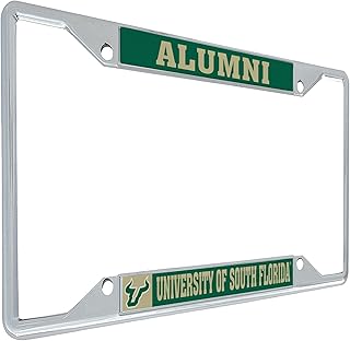 Desert Cactus University of South Florida USF Bulls Metal License Plate Frame for Front or Back of Car Officially Licensed (Alumni)