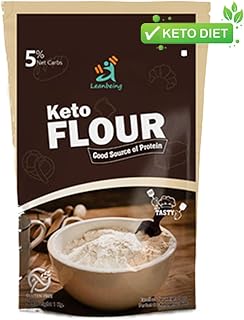 Metrol Leanbeing Keto Flour (1Kg) | Best Low Carb Flour | 1Gm Net Carb Per Chapati | Gluten Free | No Additives | Low Gi Non GMO