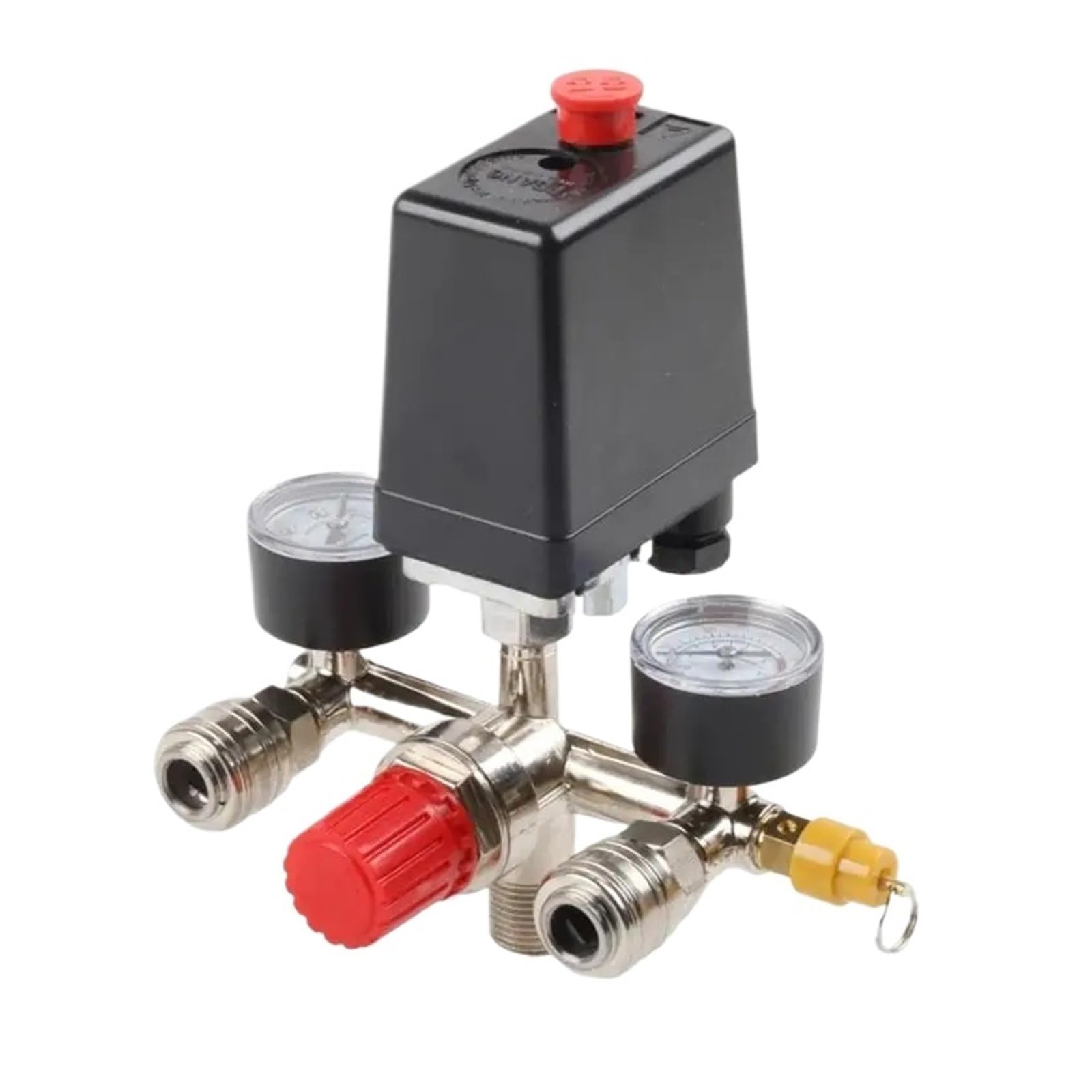 Car Air Compressor 90-125psi 220V Bracket with Switchs Manifold Pressure Regulator Safety Pressure Valves
