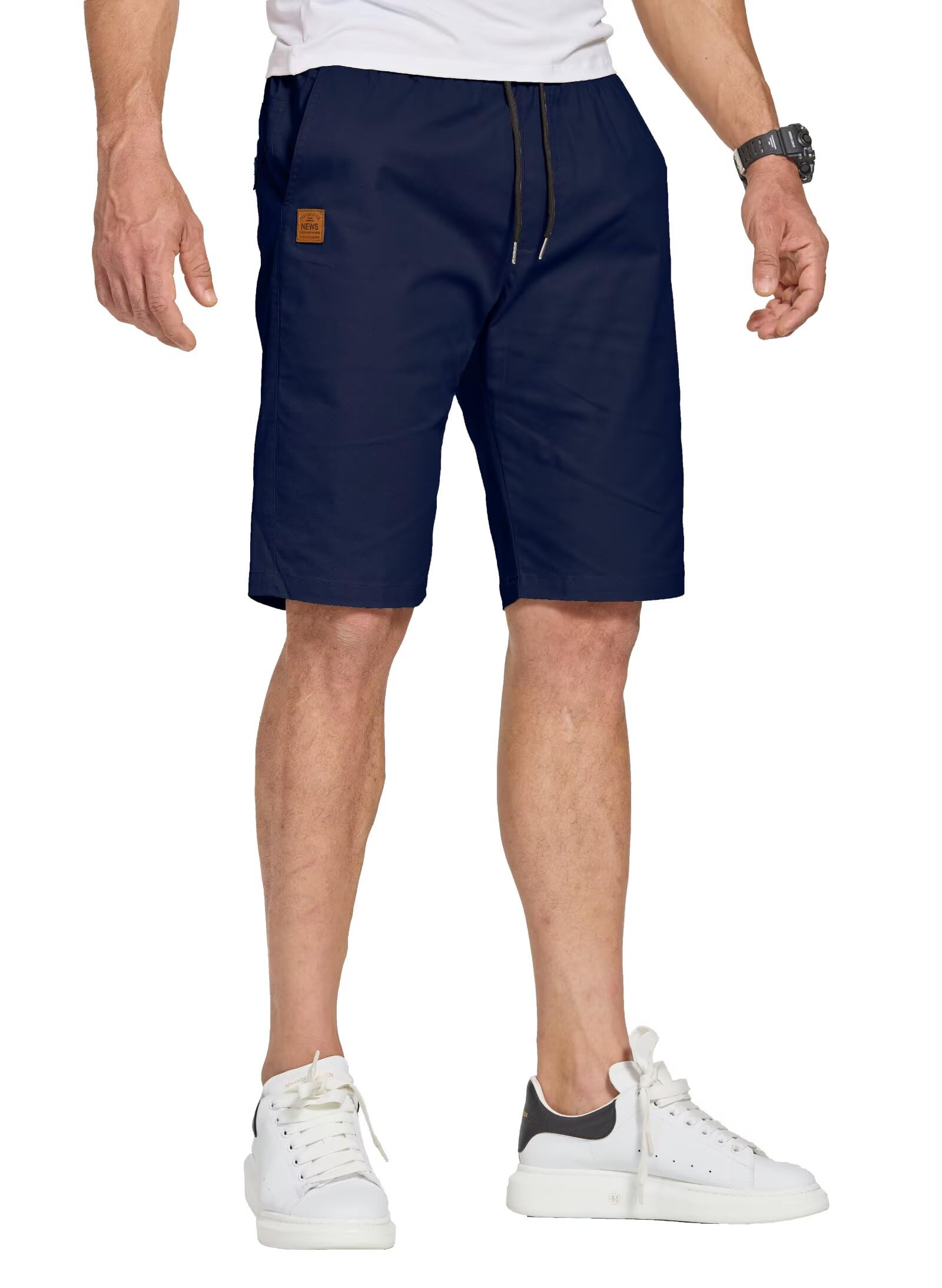 PrimeCrest Kurze Hosen Herren Sommer Bermuda Chino mit Taschen