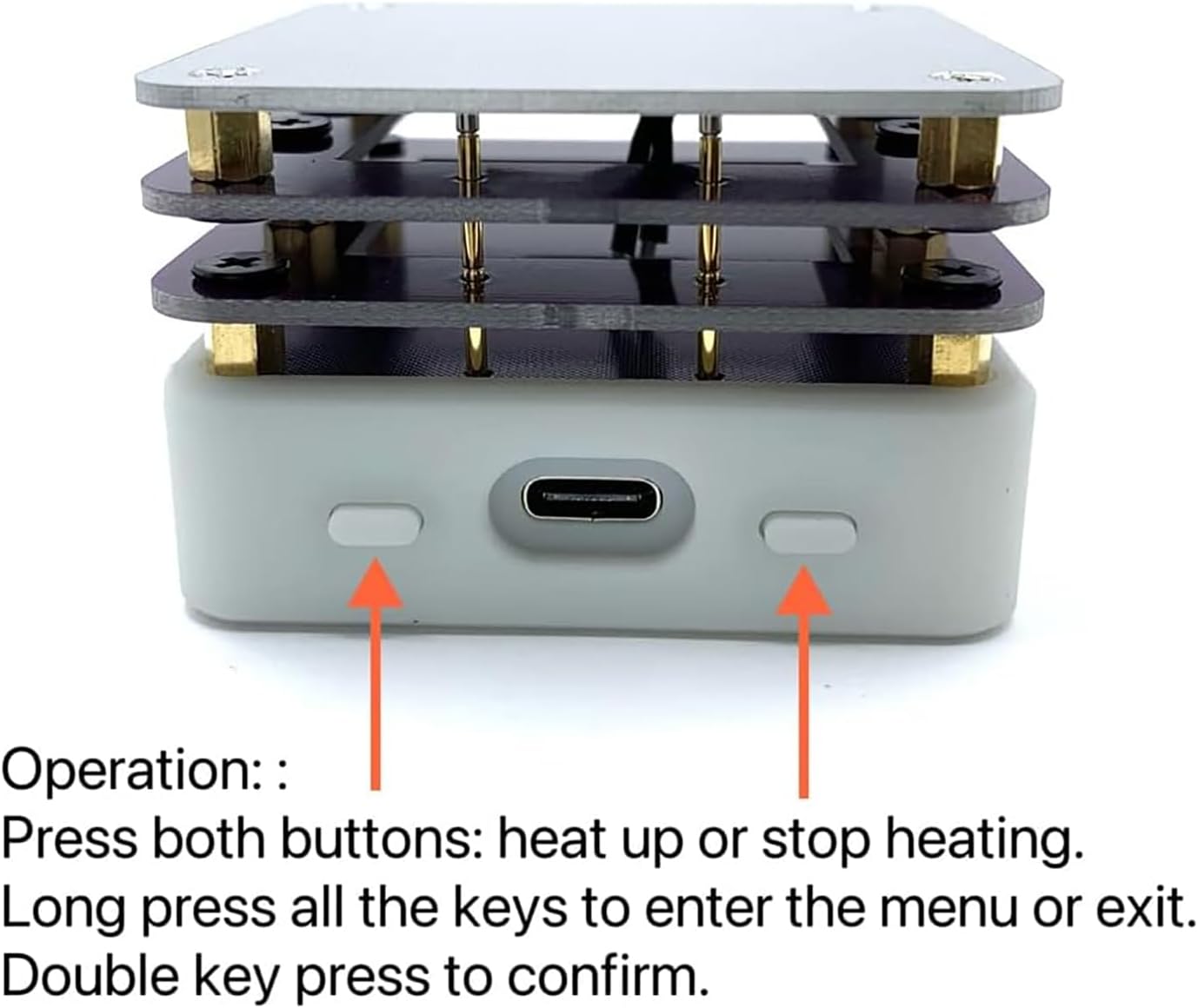 Mini Heating Table, 65W Soldering Hot Plate with LED Digital Display, 0°C~350°C Temperature Range and Uniform Heating, Reduce Energy Consumption & Easy To Use, for Repair DIY Laboratory