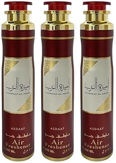 Arabian Air Freshener Bundle (3 x 300ml) Dubai, Luxury Scent, Long Lasting Fragrance (3 x Ameerat Al Arab)