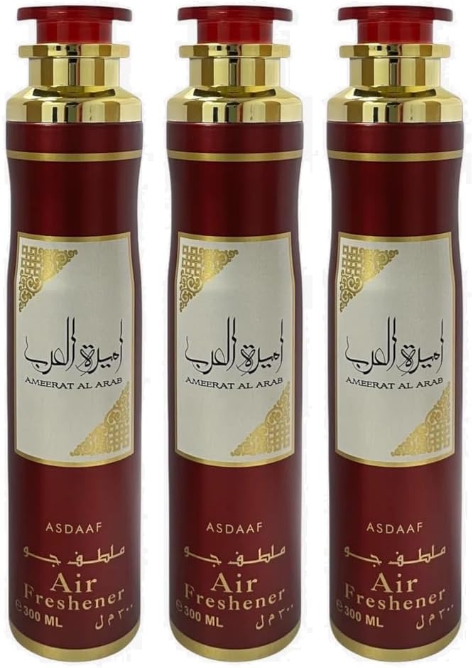 Arabian Air Freshener Bundle (3 x 300ml) Dubai, Luxury Scent, Long Lasting Fragrance (3 x Ameerat Al Arab)