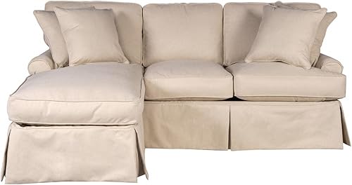 Miniatura 3 de Sunset Trading Horizon T-Cushion - Funda de sofá seccional de tela en color marrón