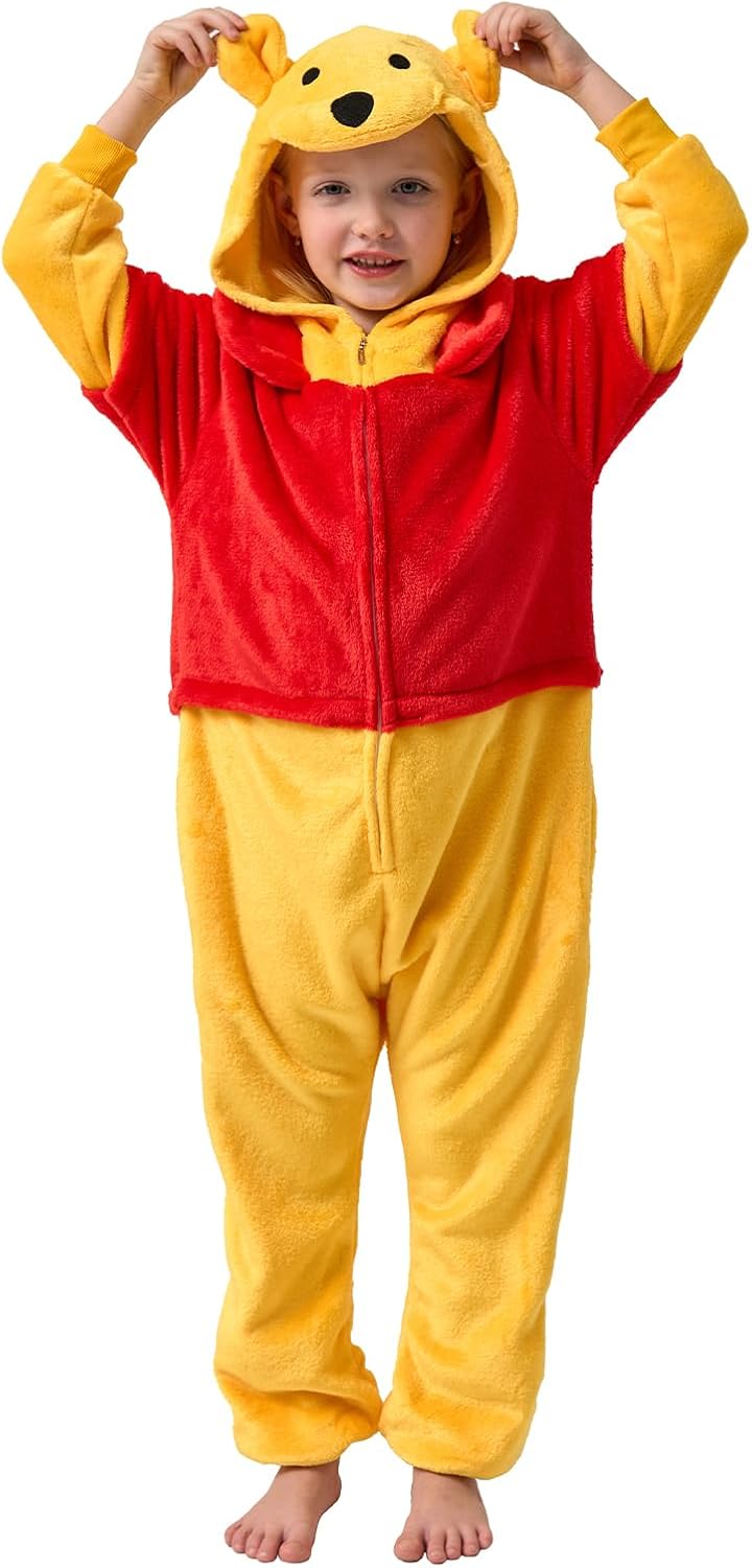 Kids Onesie Pajamas, Flannel Children Animal Onesie for Halloween Christmas, One Piece Pajamas Cosplay for Girls Boys
