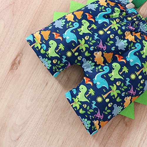 Luzozezo Baby Boy Funny First Birthday Clothes Infant Clothes Bow Tie Dinosaur Themed Romper Pants Set Suspenders Cake Smash Outfits #TOP6