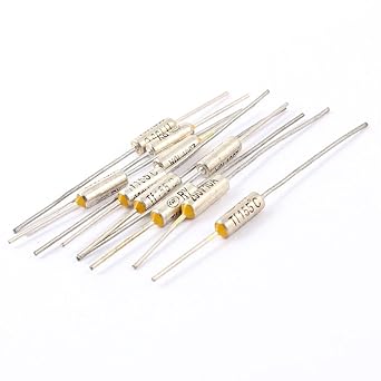 uxcell 10 Pcs Short Circuit Protection TF Aluminum Thermal Fuse 155C 250V 10A