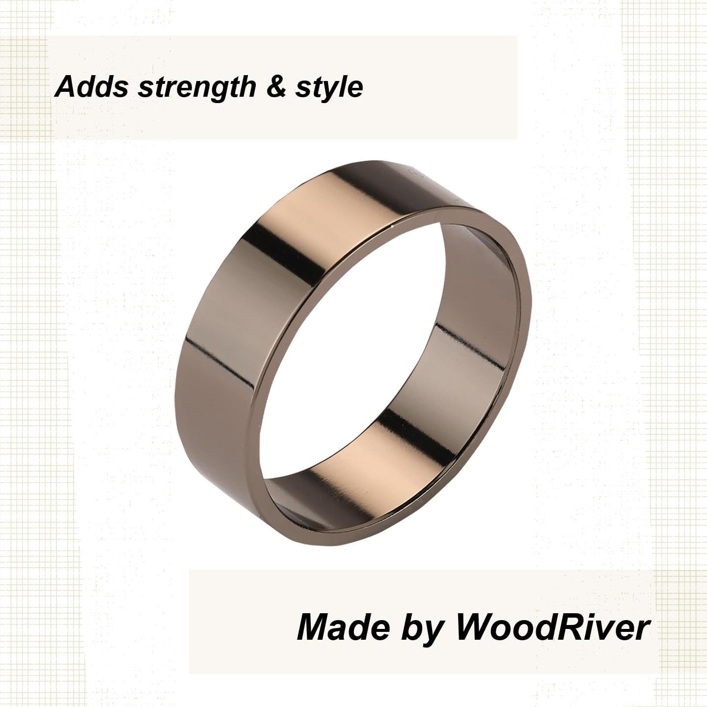 WOODRIVER Gun Metal Duck Call Accent Band Plain